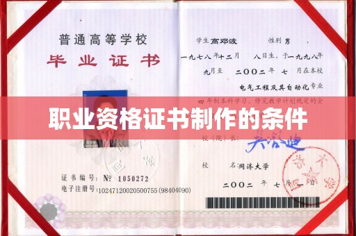 南县职业资格证书制作的条件